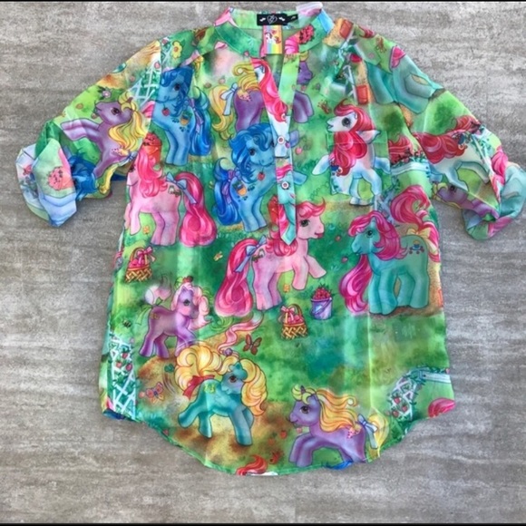 Iron Fist My Little Pony Roll Tab Sleeve Tunic Top - Picture 3 of 3